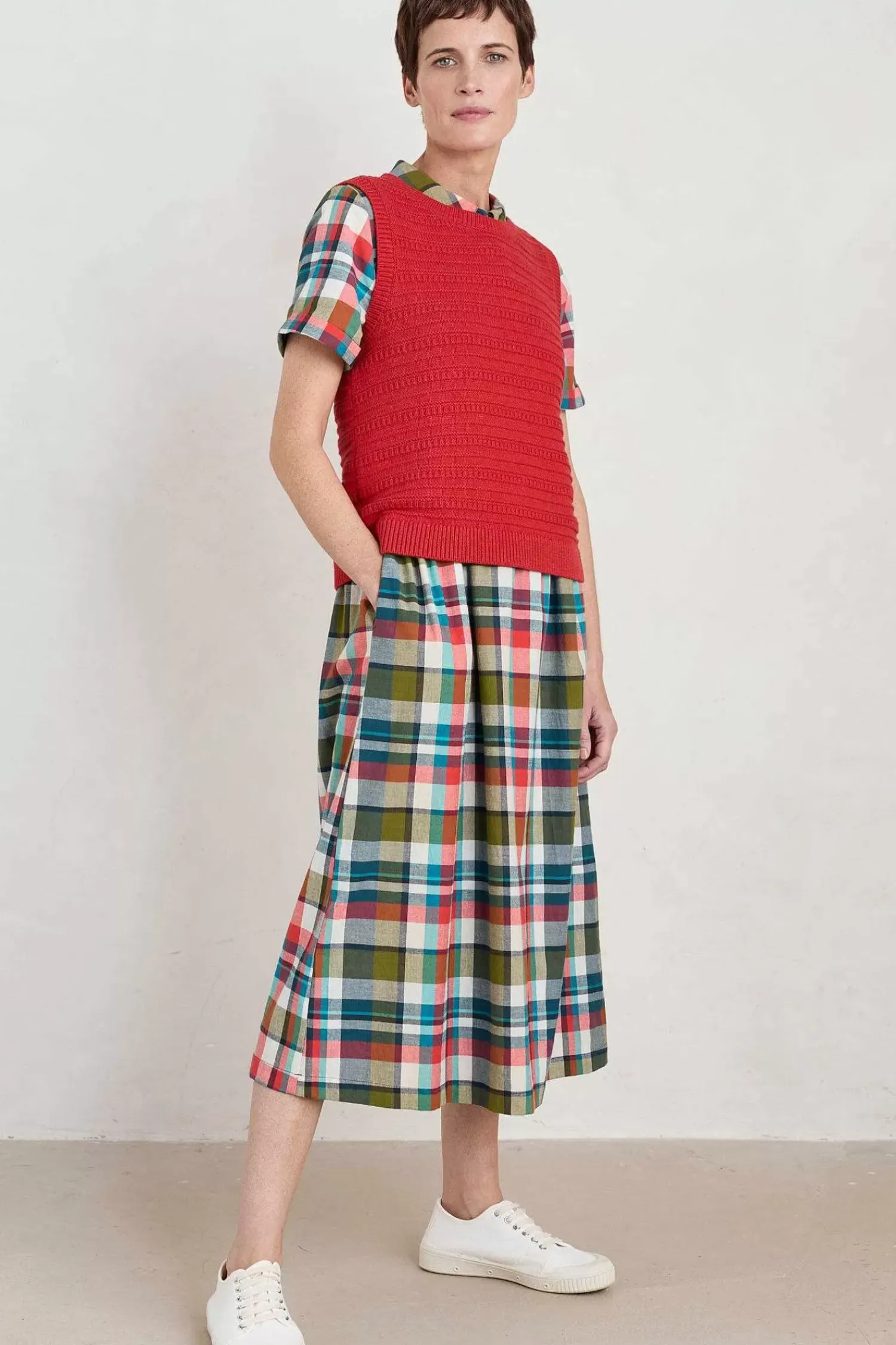 Dresses<Seasalt Cornwall Fleet Checked Midi Dress Florabunda Multi