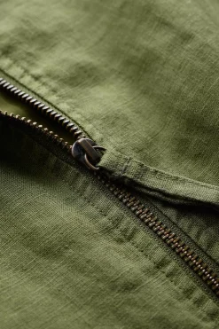 Coats & Jackets<Seasalt Cornwall Galleon Zip Through Linen Jacket Heath
