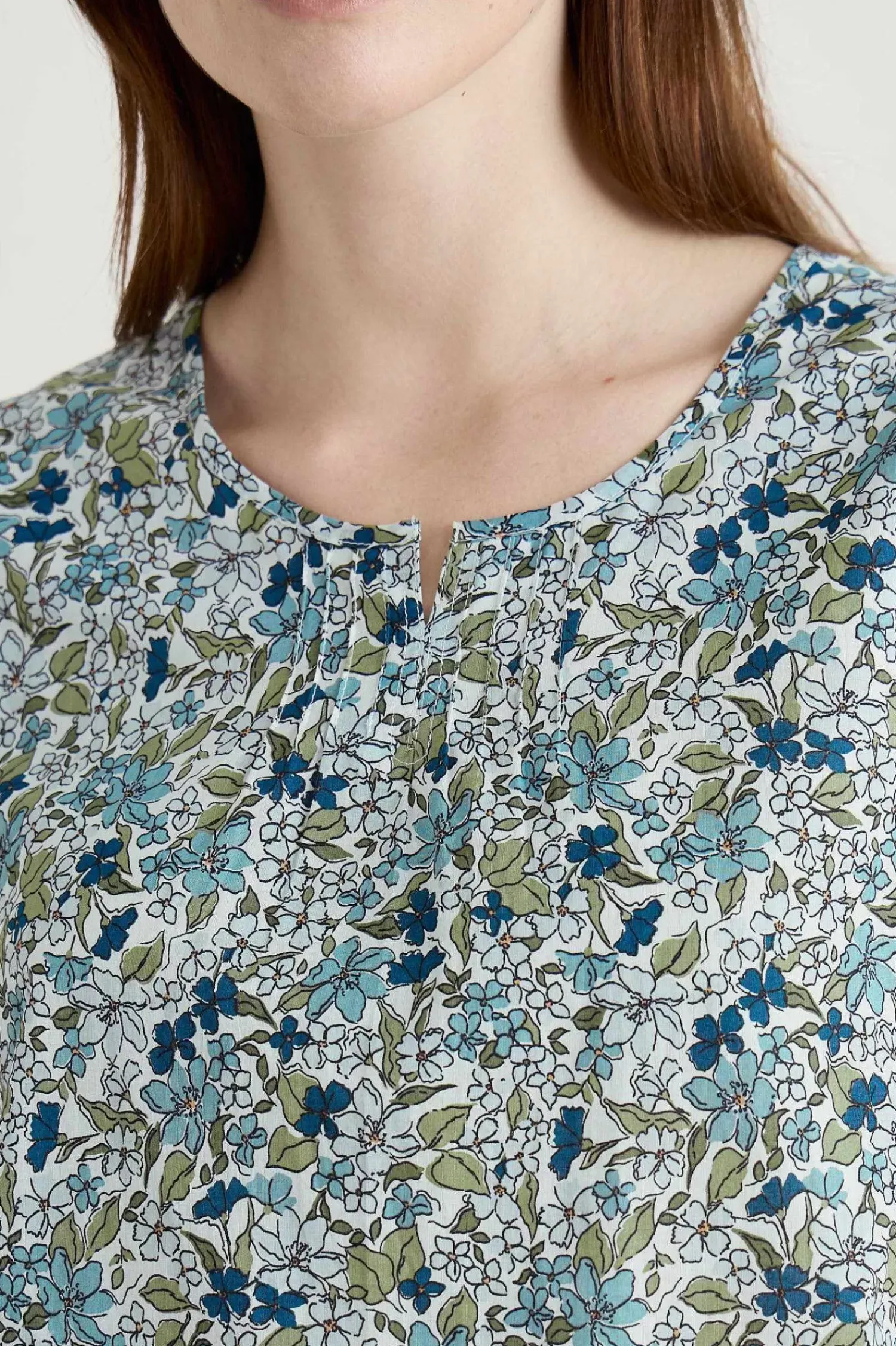 Tops<Seasalt Cornwall Garden Gate Cotton Top Anemone Vintage Reflection