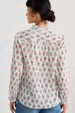 Tops<Seasalt Cornwall Garden Plot Shirt Ink Stamp Floral Chalk