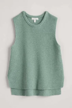 Knitwear<Seasalt Cornwall Gull Rising Knitted Vest Rosemary