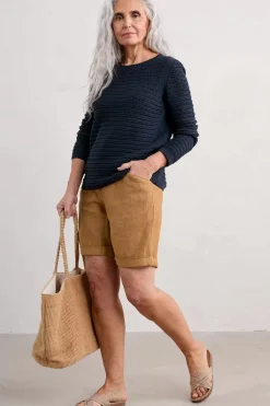 Knitwear<Seasalt Cornwall Gull Rock Pointelle Knit Jumper (Gots) Maritime