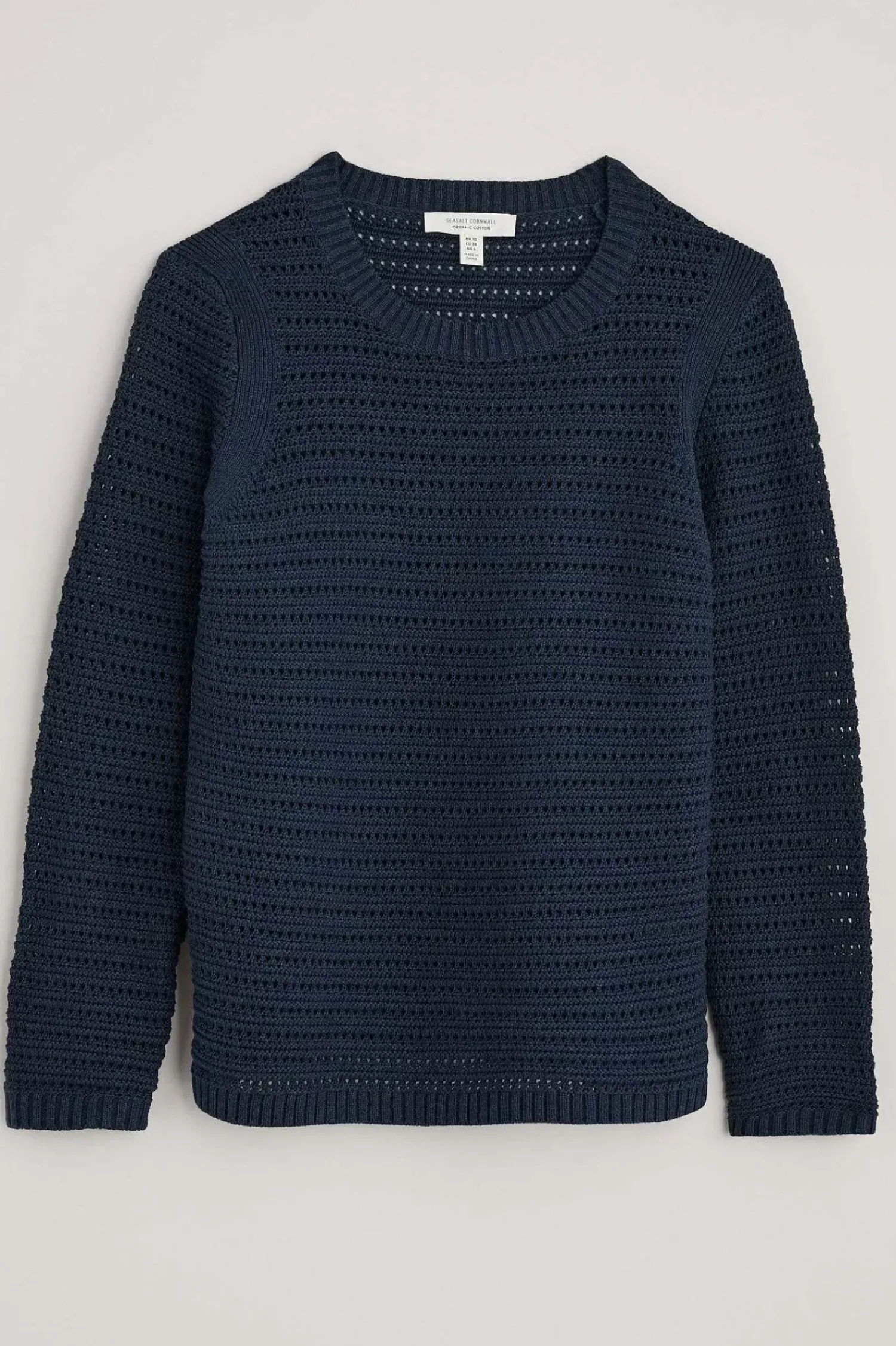 Knitwear<Seasalt Cornwall Gull Rock Pointelle Knit Jumper (Gots) Maritime