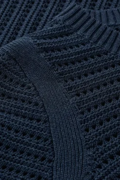 Knitwear<Seasalt Cornwall Gull Rock Pointelle Knit Jumper (Gots) Maritime