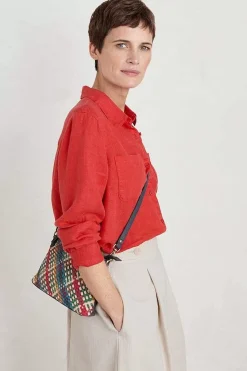 Tops<Seasalt Cornwall Hazel Branch Linen Shirt Tomato