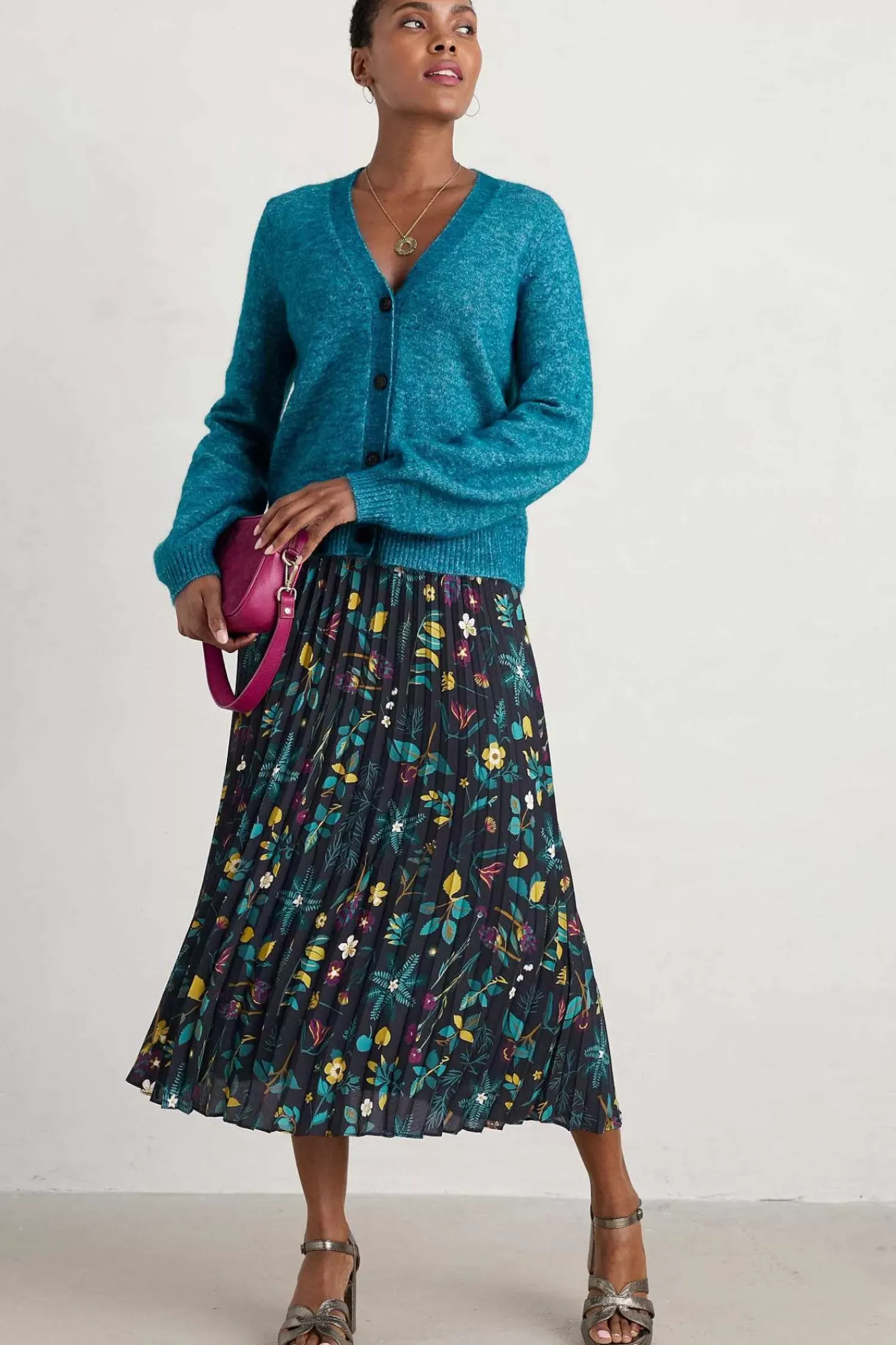 Skirts<Seasalt Cornwall Heatherbank Midi Skirt Botanical Sampler Onyx