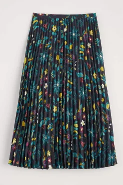 Skirts<Seasalt Cornwall Heatherbank Midi Skirt Botanical Sampler Onyx