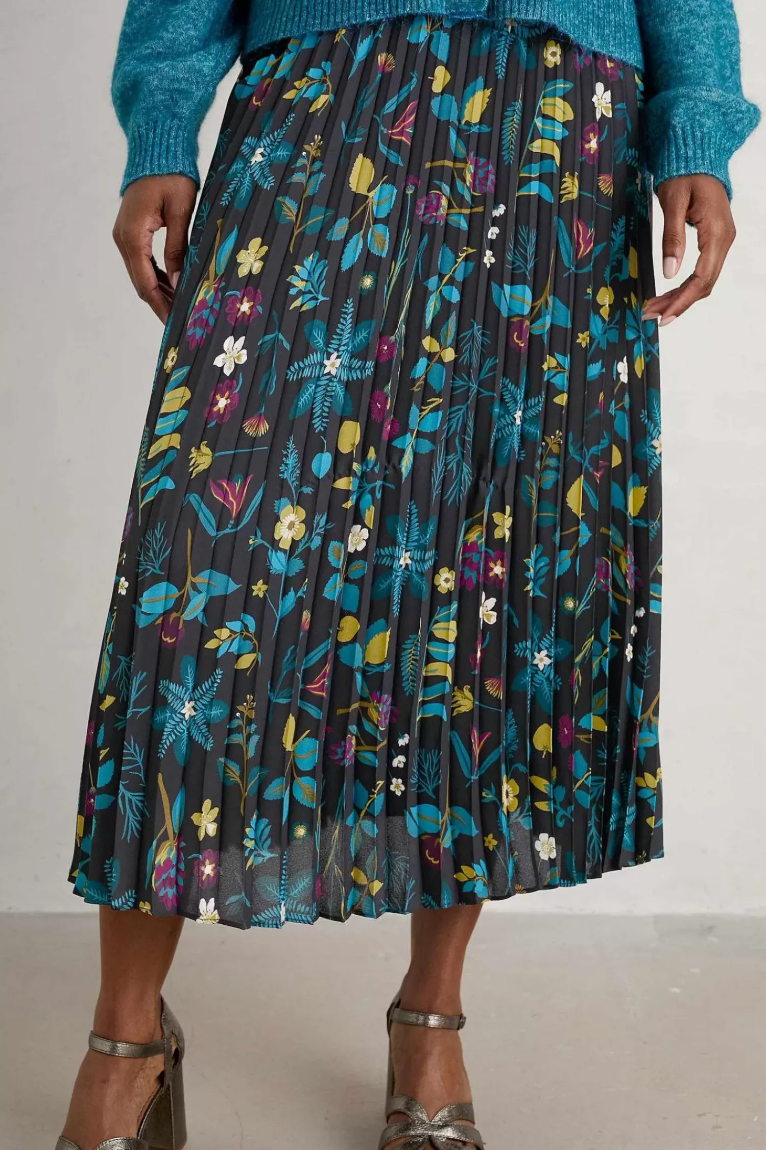 Skirts<Seasalt Cornwall Heatherbank Midi Skirt Botanical Sampler Onyx
