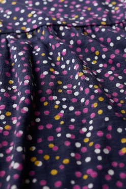 Dresses<Seasalt Cornwall Heron Dip Tiered Jersey Dress Dotted Paint Crocus