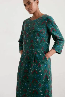 Dresses<Seasalt Cornwall High Key Needlecord Dress Tapestry Forest Grove