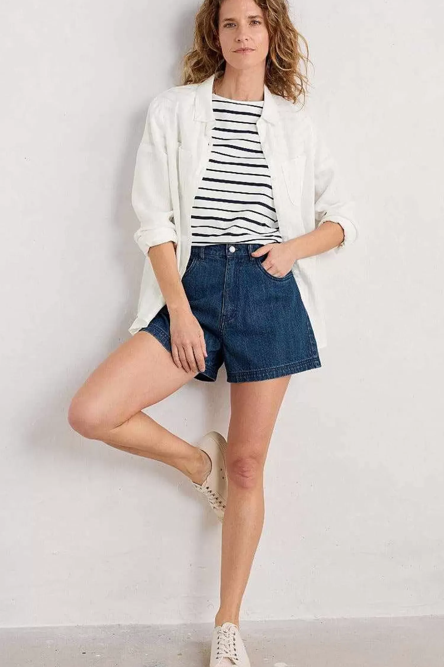 Trousers & Shorts<Seasalt Cornwall Holloway Denim Shorts Mid Wash Tide