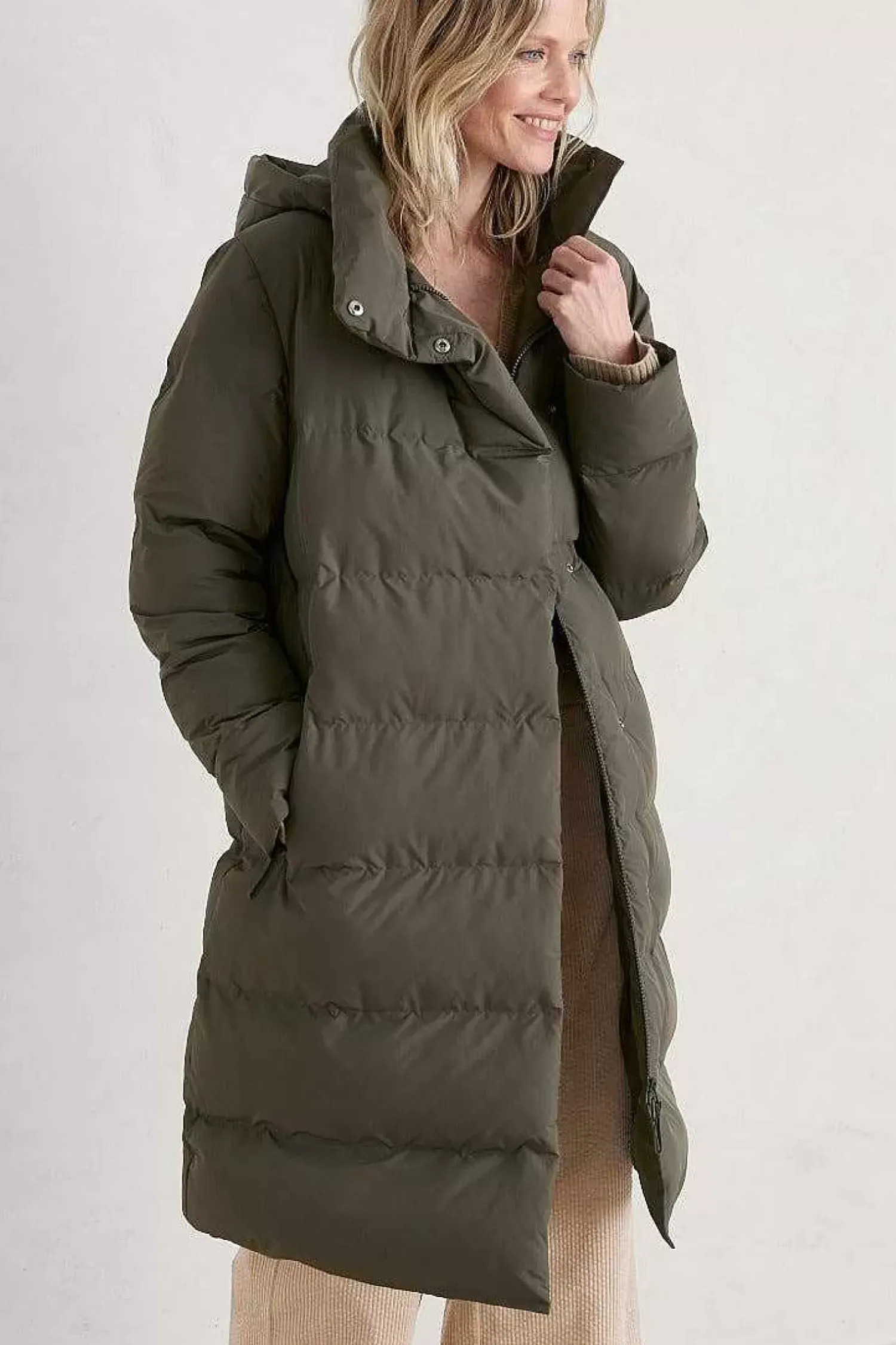 Coats & Jackets<Seasalt Cornwall Holywell Bay Waterproof Coat Moorland