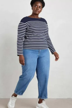 Trousers & Shorts<Seasalt Cornwall Honeydew Barrel Leg Jeans Light Wash