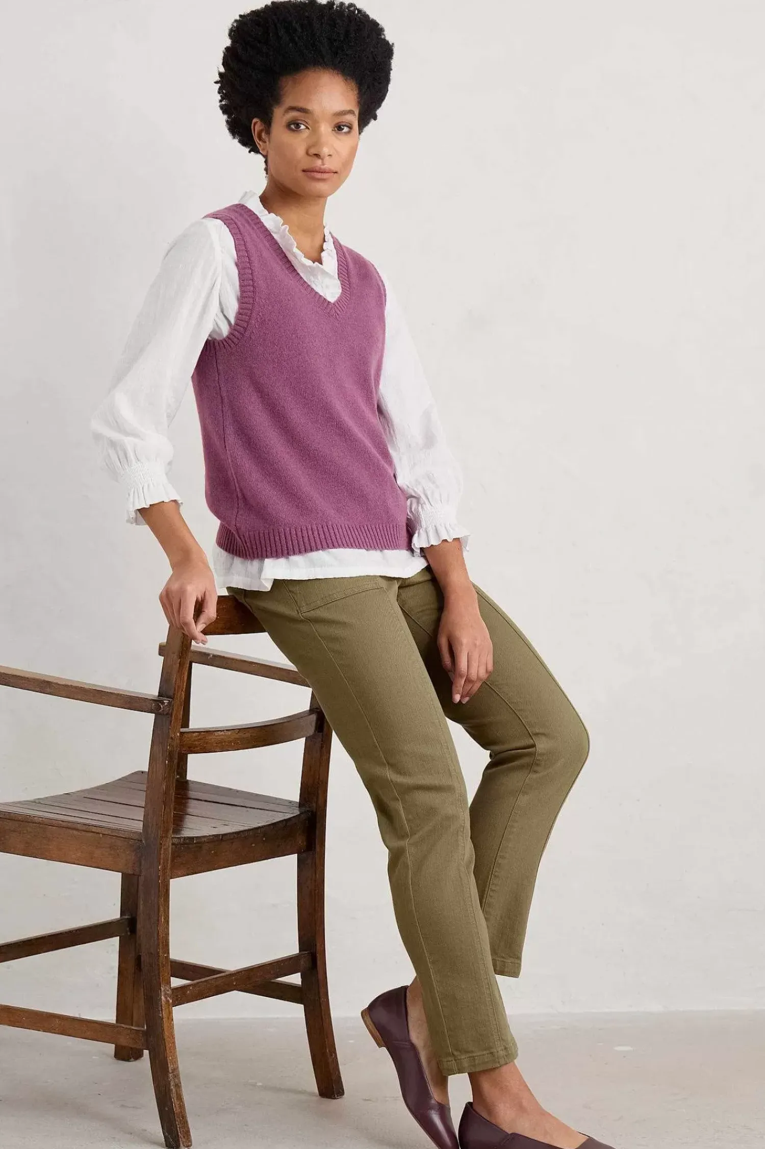 Trousers & Shorts<Seasalt Cornwall Issey Slim Leg Trousers Laurel