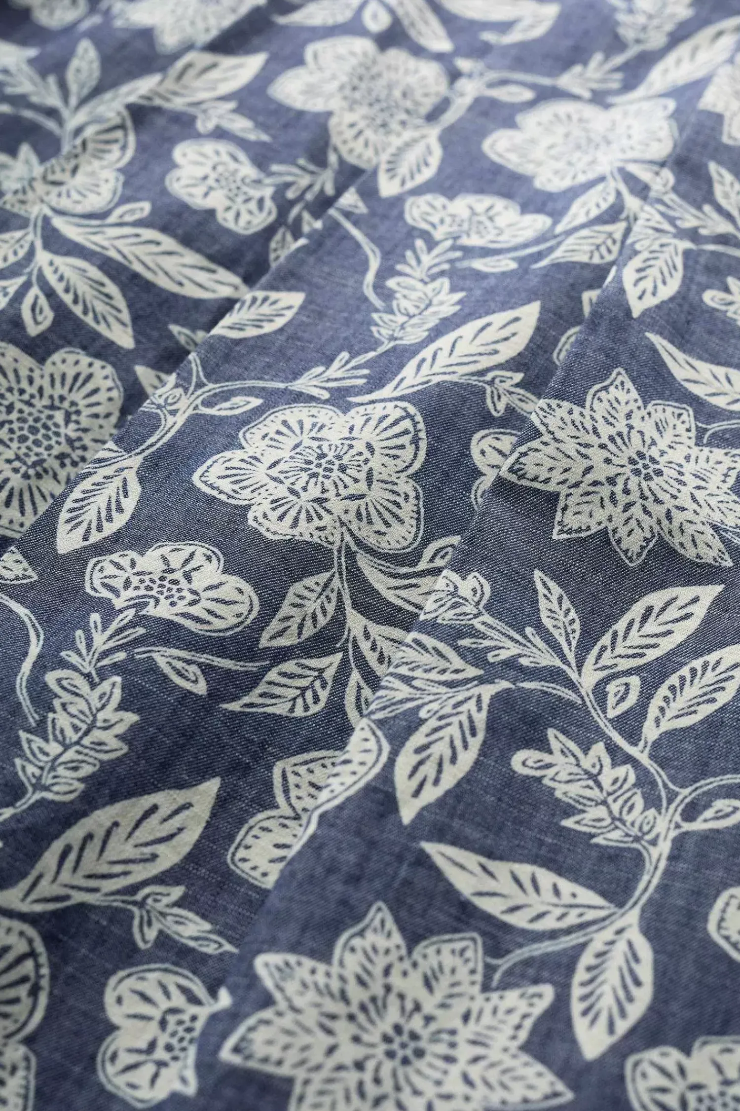 Skirts<Seasalt Cornwall Jamboree Chambray Midi Skirt Stone Flower Indigo