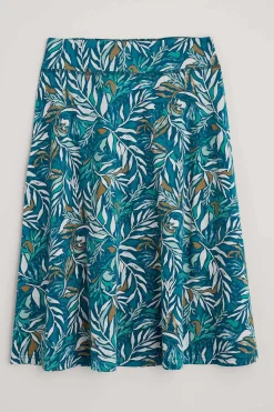 Skirts<Seasalt Cornwall Jessica Grace A-Line Jersey Skirt Kelp Forest Ocean Drift