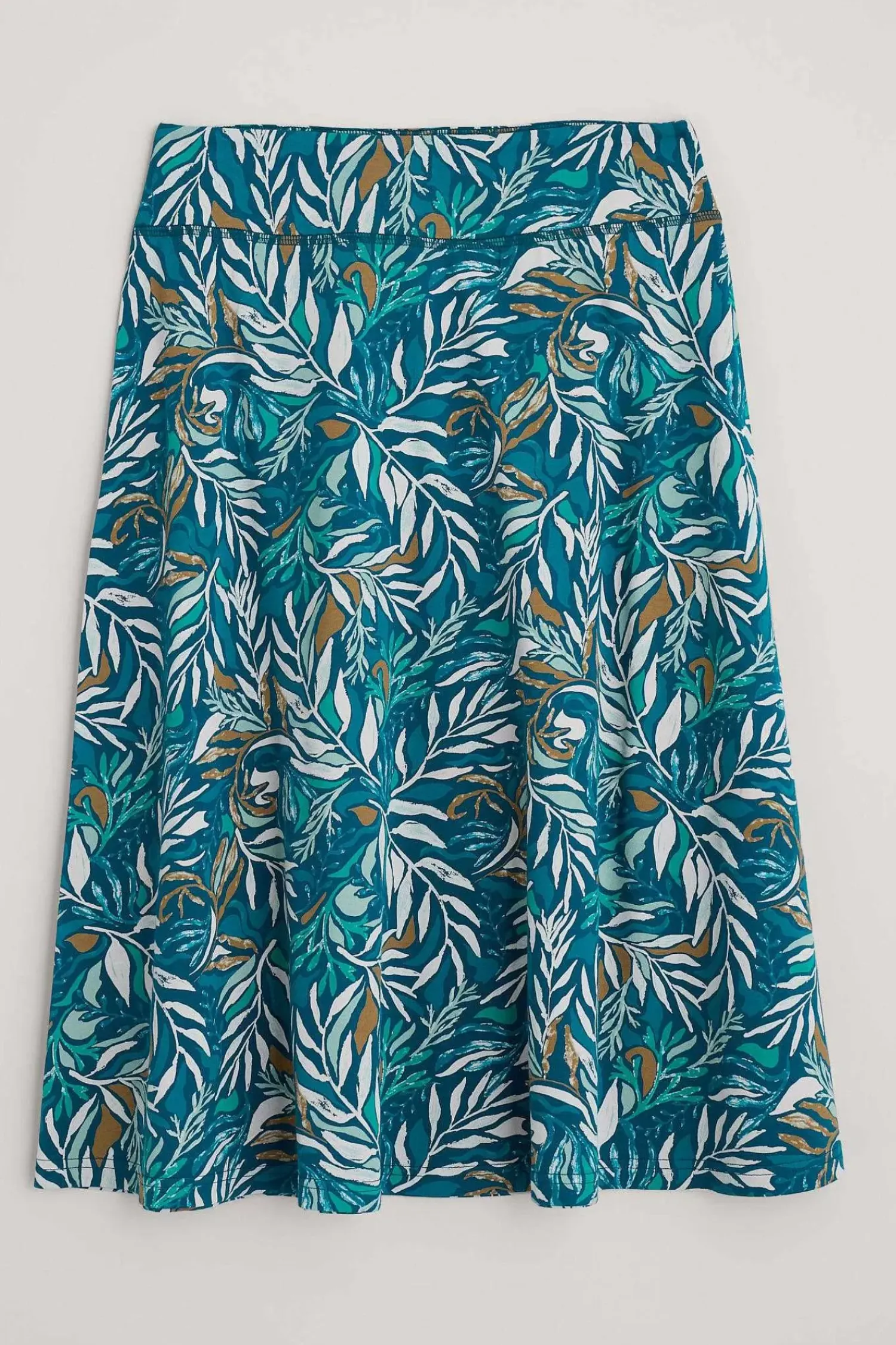 Skirts<Seasalt Cornwall Jessica Grace A-Line Jersey Skirt Kelp Forest Ocean Drift