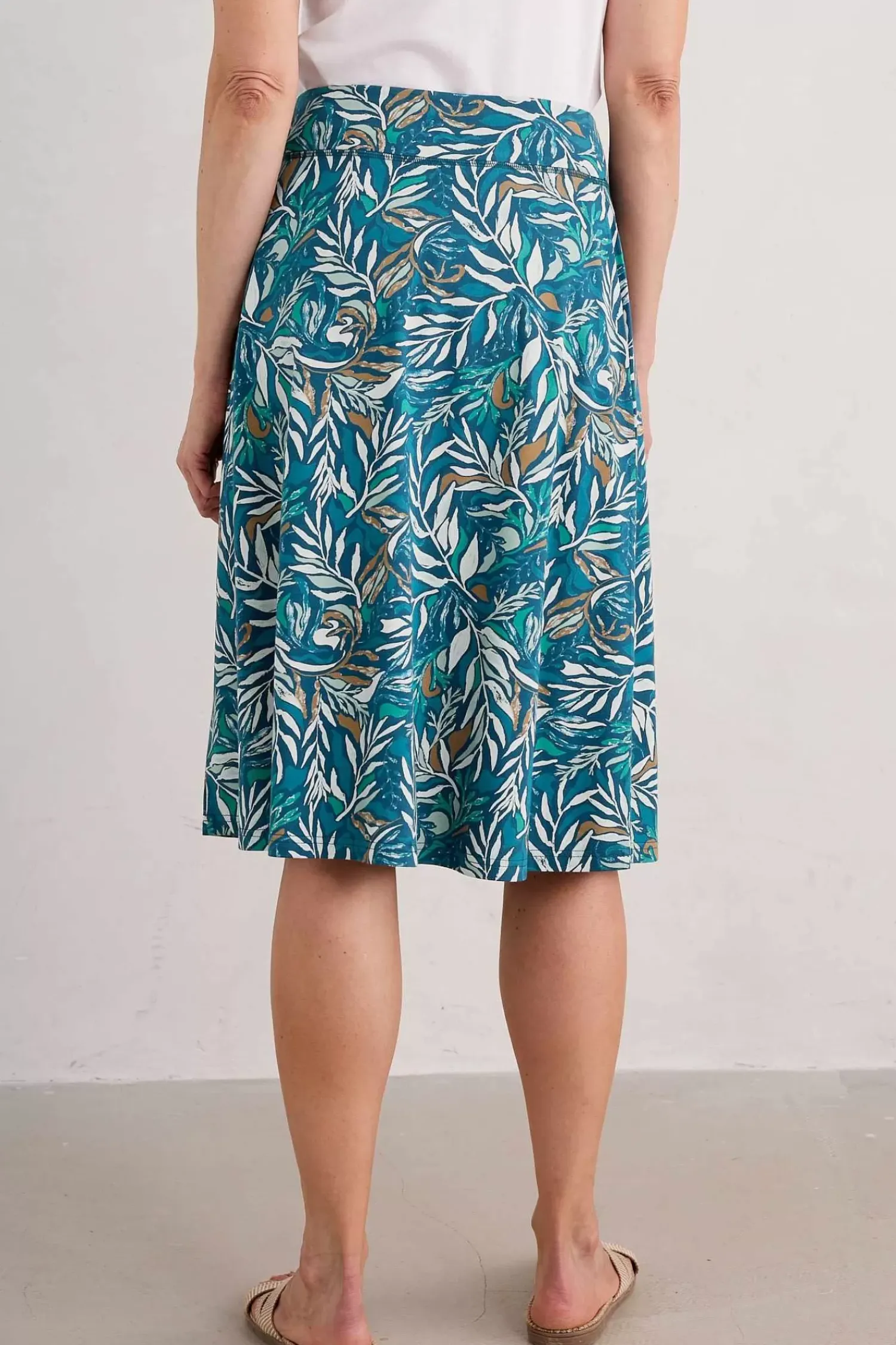 Skirts<Seasalt Cornwall Jessica Grace A-Line Jersey Skirt Kelp Forest Ocean Drift