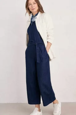Trousers & Shorts<Seasalt Cornwall Kenethel Sleeveless Wide Leg Jumpsuit Dark Indigo Wash