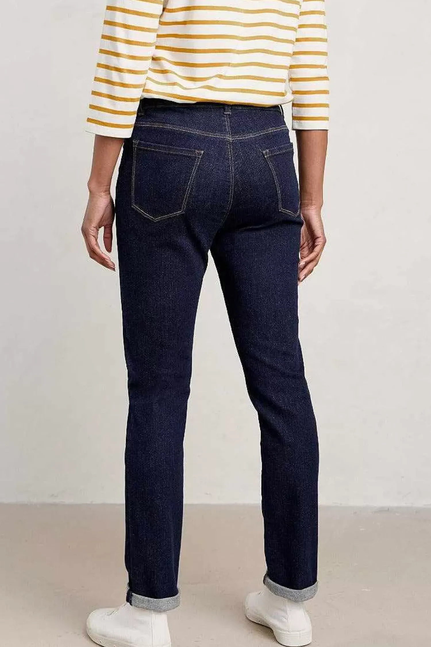 Trousers & Shorts<Seasalt Cornwall Lamledra Denim Jeans Dark Indigo Wash