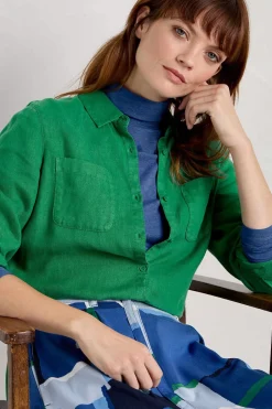 Tops<Seasalt Cornwall Landing Roll Neck Top (Gots) Blue Jay