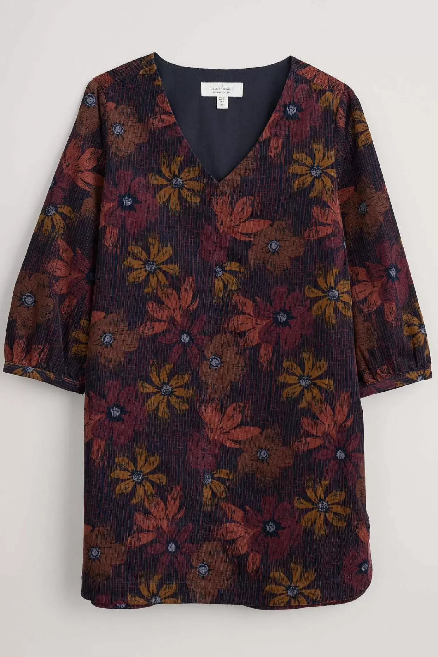 Tunics<Seasalt Cornwall Loganberry Organic Cotton Tunic Floral Loom Maritime