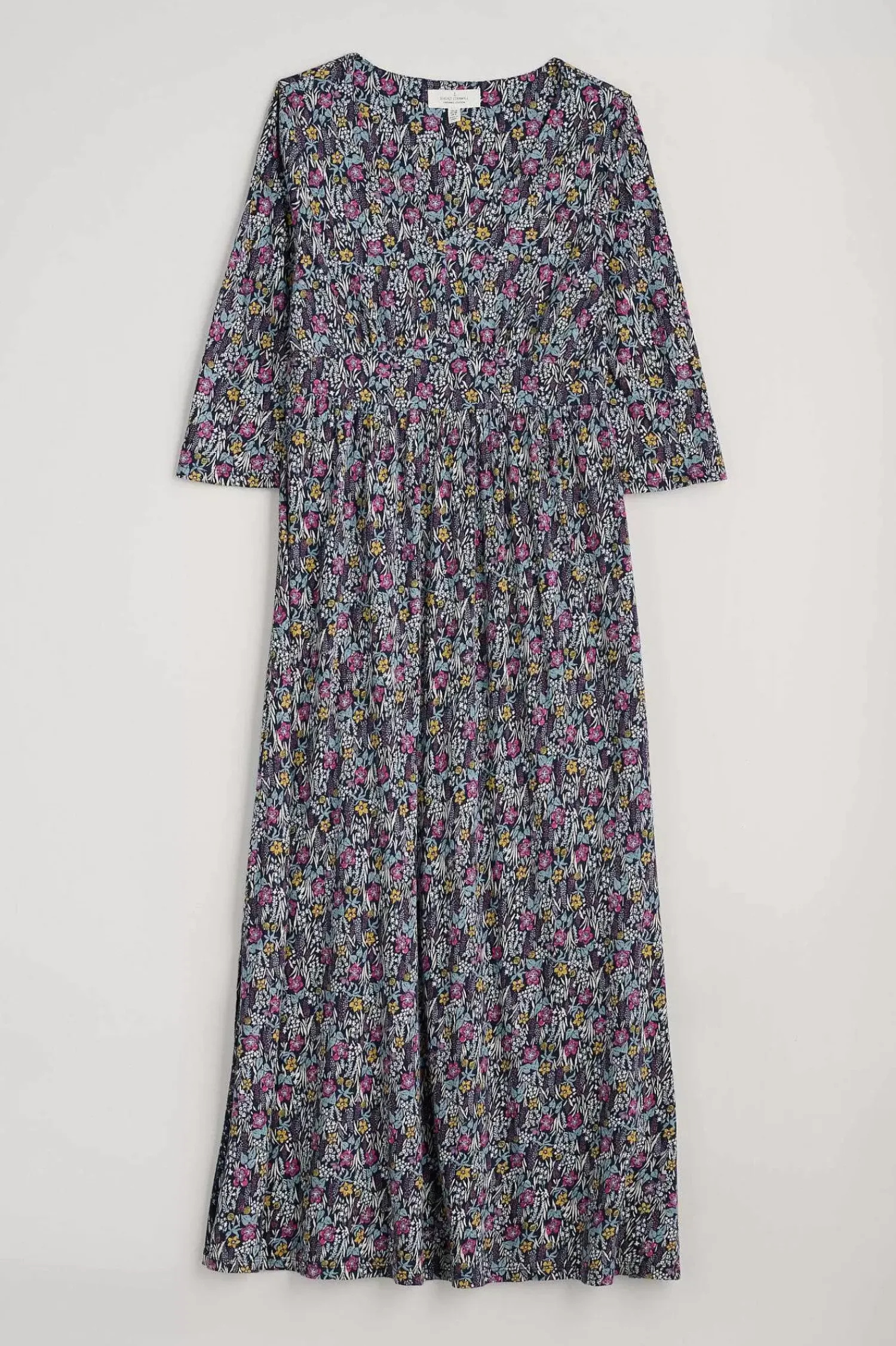 Dresses<Seasalt Cornwall Maggie Maxi Dress (Gots) Floral Moor Maritime