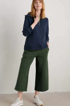Trousers & Shorts<Seasalt Cornwall Meadow Stroll Wide Leg Trousers Beech