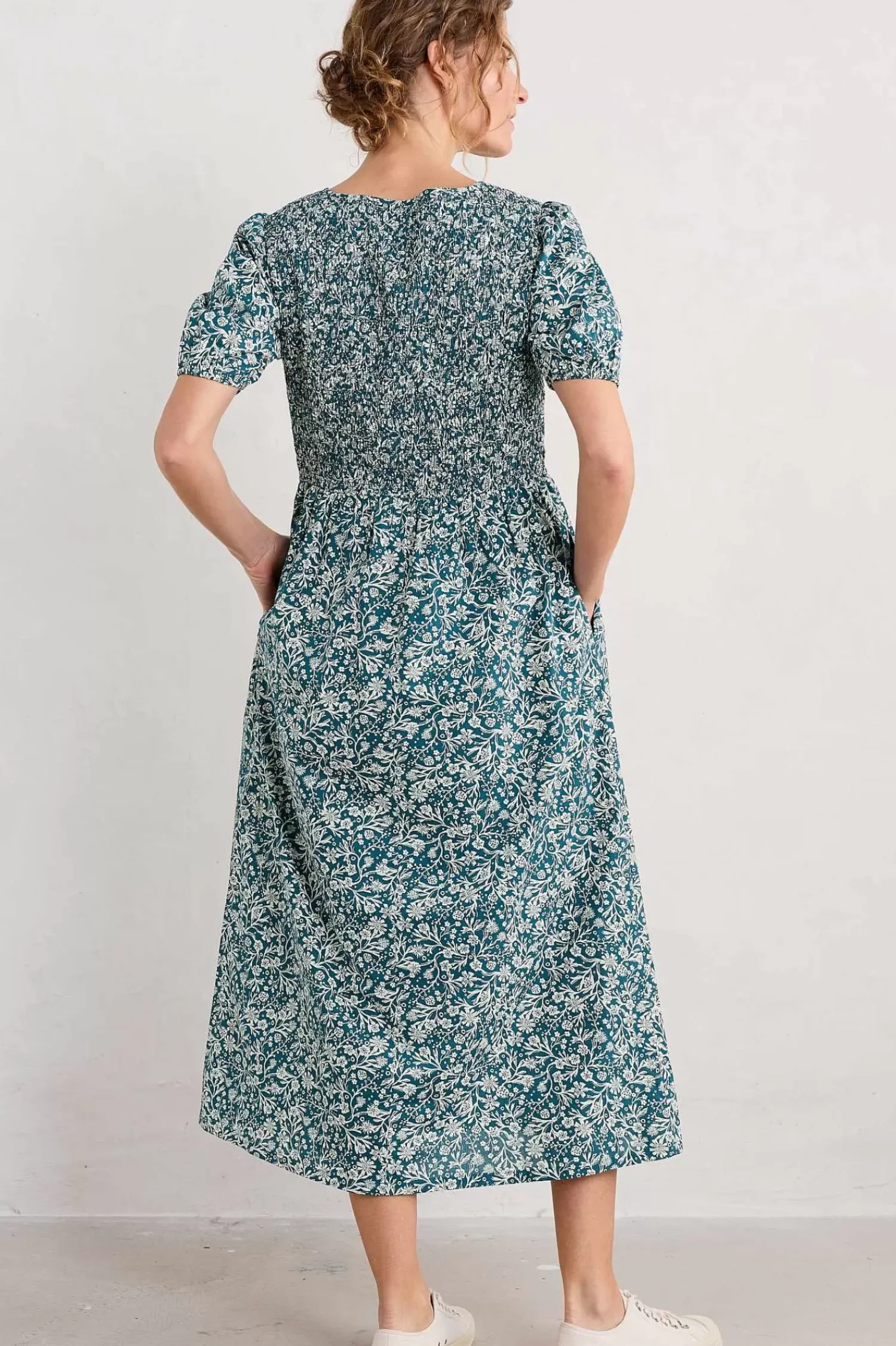 Dresses<Seasalt Cornwall Meadowsweet Short Sleeve Dress Creekside Floral Mast