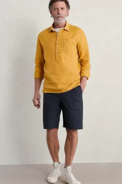 Tops & T-Shirts<Seasalt Cornwall Men's Artist's Linen Shirt Brimstone
