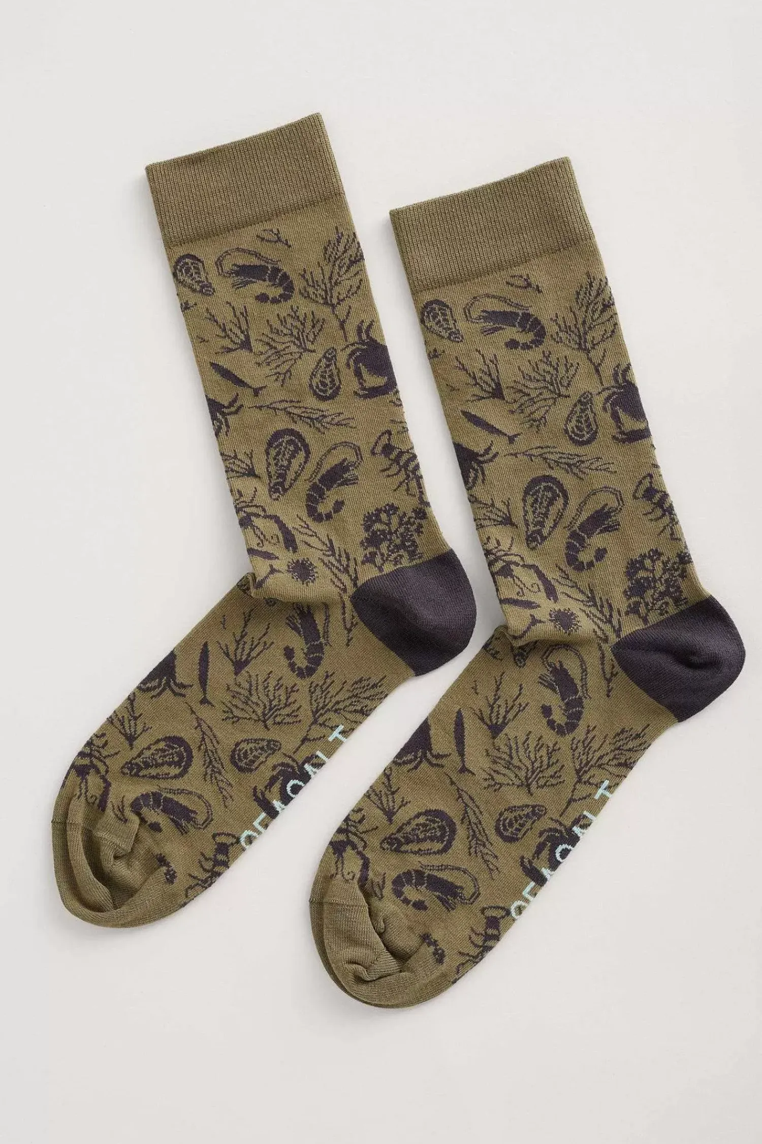 Socks<Seasalt Cornwall Men's Arty Organic Cotton Socks Spirit Sail Raincloud