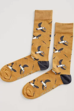 Socks<Seasalt Cornwall Men's Arty Organic Cotton Socks Spirit Sail Raincloud