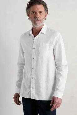 Tops & T-Shirts<Seasalt Cornwall Men's Curator Linen Shirt Salt