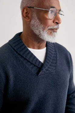 Knitwear<Seasalt Cornwall Men's Daver Shawl Neck Jumper Maritime
