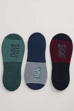Socks<Seasalt Cornwall Men's Everyday Liner Socks Pack Of 3 Boddnick Mix