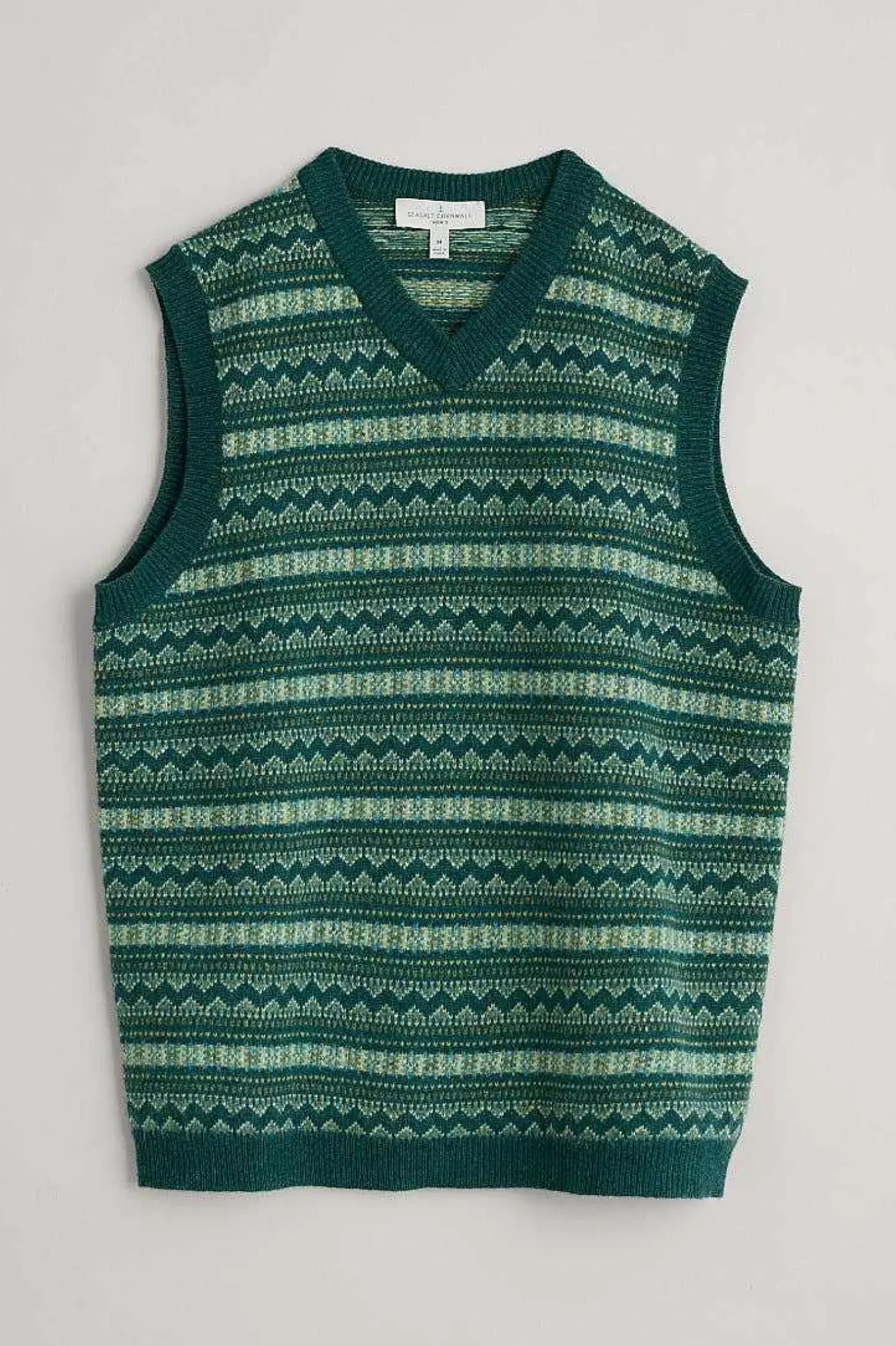 Knitwear<Seasalt Cornwall Men's Fair Isle Walt Vest Cockles Multi