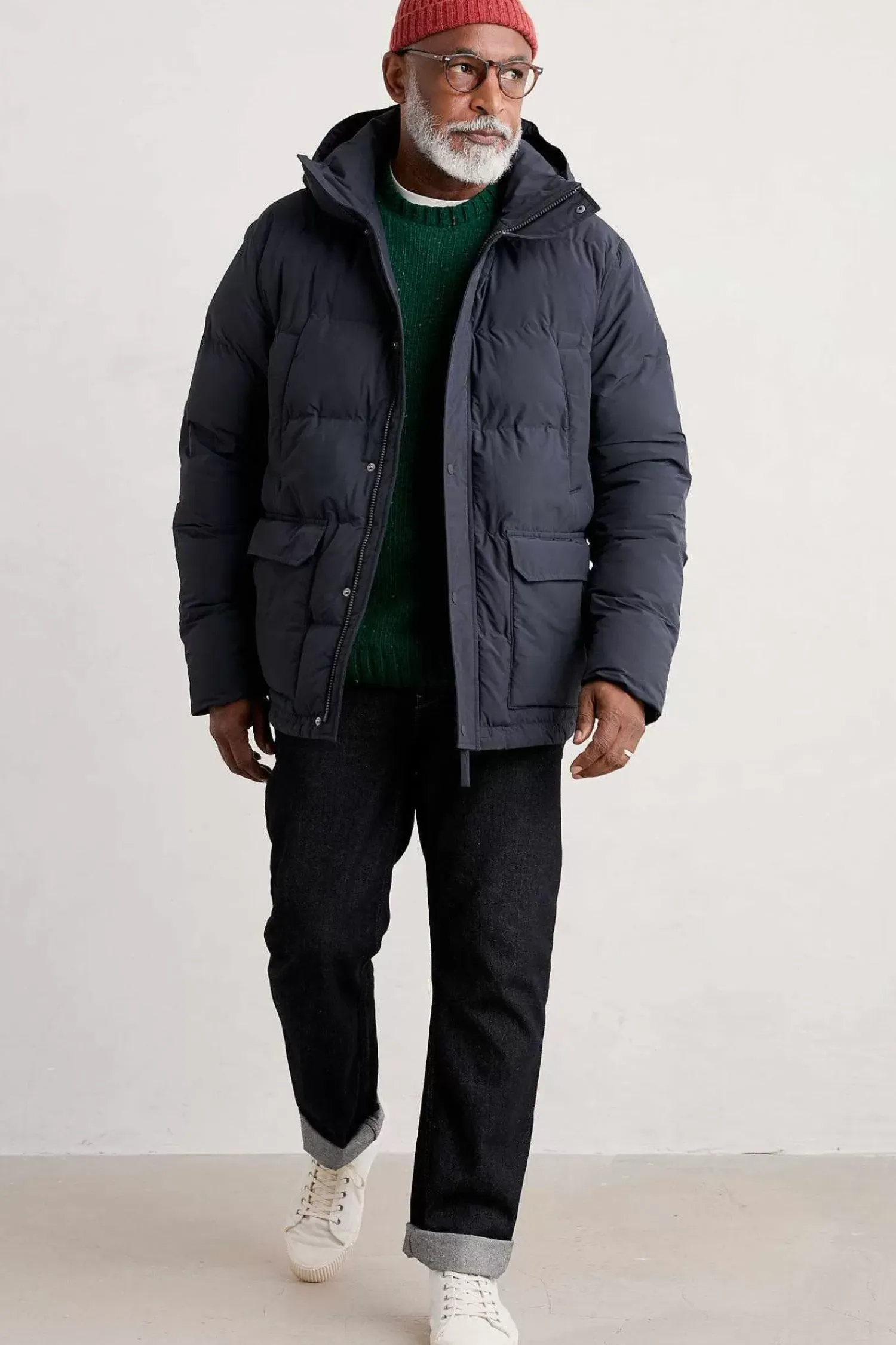 Coats & Jackets<Seasalt Cornwall Men's Gatekeeper Waterproof Puffer Coat Inkwell