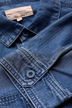 Tops & T-Shirts<Seasalt Cornwall Men's Hawser Denim Overshirt Dark Mid Indigo Wash