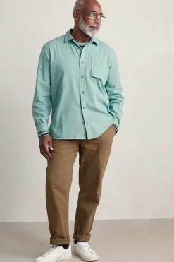 Tops & T-Shirts<Seasalt Cornwall Men's Jackdaw Cotton Twill Shirt (Gots) Sardine