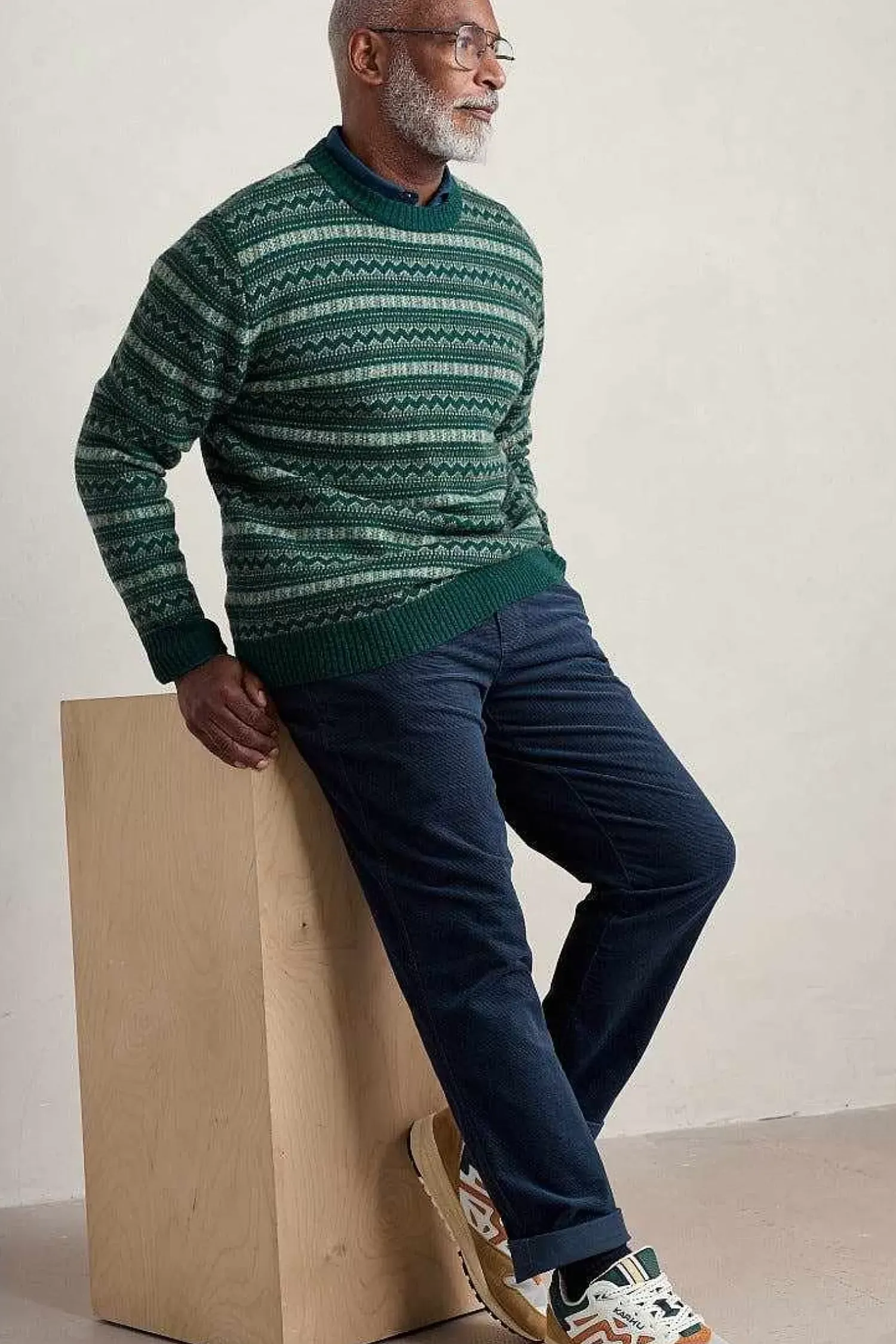 Knitwear<Seasalt Cornwall Men's Layline Fair Isle Jumper Cockles Multi