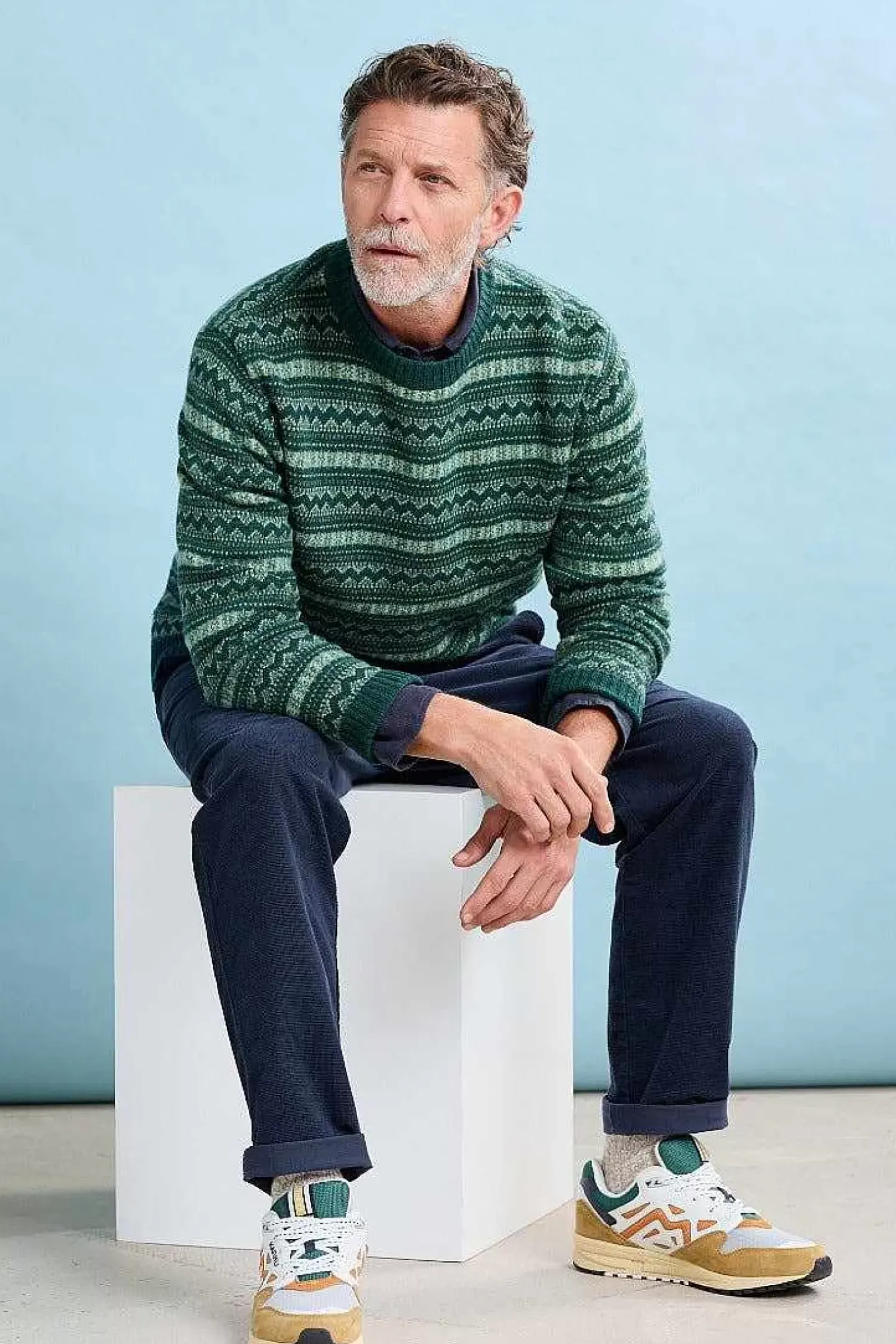 Knitwear<Seasalt Cornwall Men's Layline Fair Isle Jumper Cockles Multi