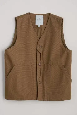 Coats & Jackets<Seasalt Cornwall Men's Organic Cotton Metern Waistcoat Gully