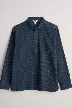 Tops & T-Shirts<Seasalt Cornwall Men's Organic Cotton Thomas Street Shirt Stippler Sea Cave