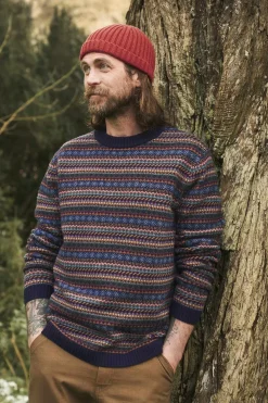 Knitwear<Seasalt Cornwall Men's Polventon Fair Isle Jumper Man-Amber Multi