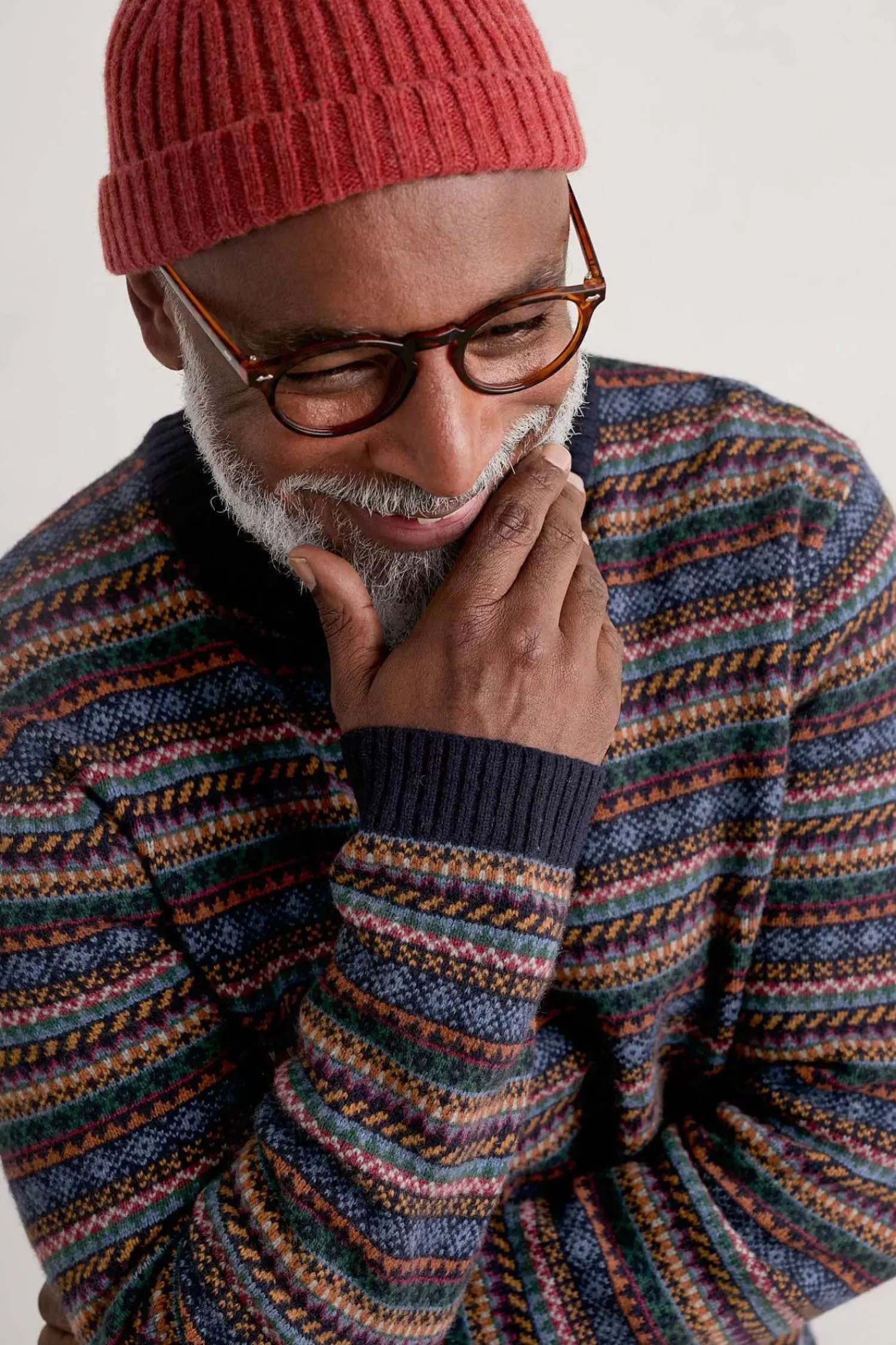 Knitwear<Seasalt Cornwall Men's Polventon Fair Isle Jumper Man-Amber Multi