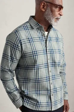Shirts<Seasalt Cornwall Men's Rivalen Organic Cotton Shirt Lichen Driftwood
