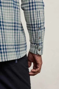 Shirts<Seasalt Cornwall Men's Rivalen Organic Cotton Shirt Lichen Driftwood