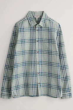Shirts<Seasalt Cornwall Men's Rivalen Organic Cotton Shirt Lichen Driftwood