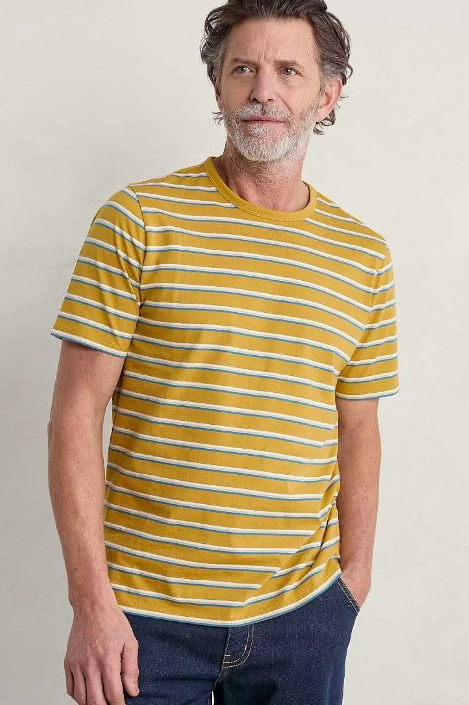 2 Mix & Match<Seasalt Cornwall Men's Seven Seas Sailor Tee (Gots) Upside Brimstone