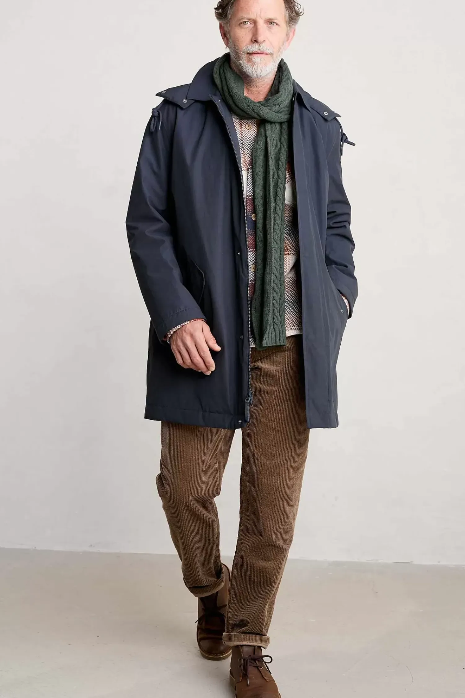 Coats & Jackets<Seasalt Cornwall Men's Stone Wave Waterproof Coat Inkwell